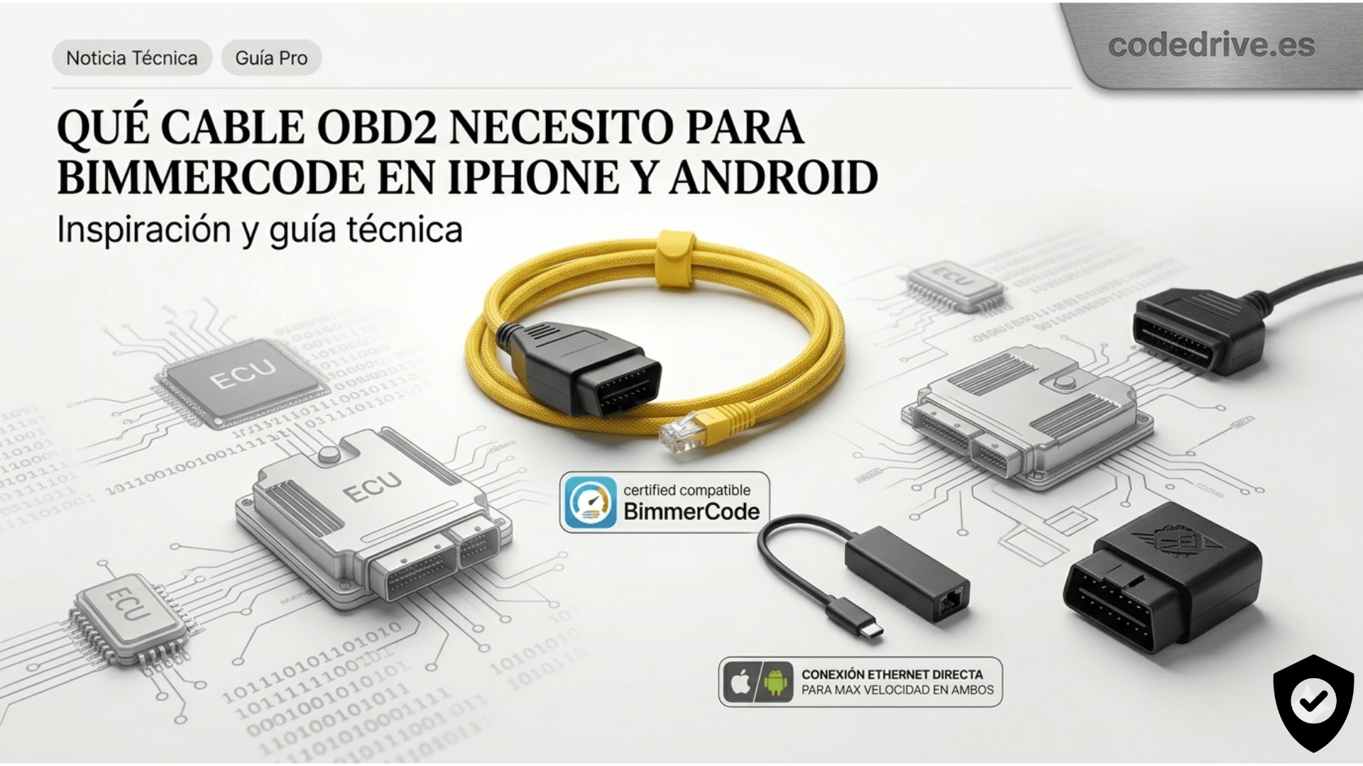 Qué cable OBD2 necesito para BimmerCode en iPhone y Android - CodeDrive
