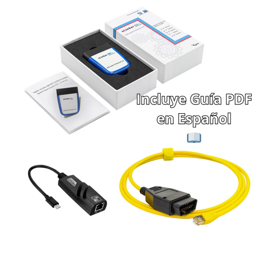 Pack Completo Codedrive — OBD2 Bluetooth + Cable ENET para BMW + Guía Codedrive